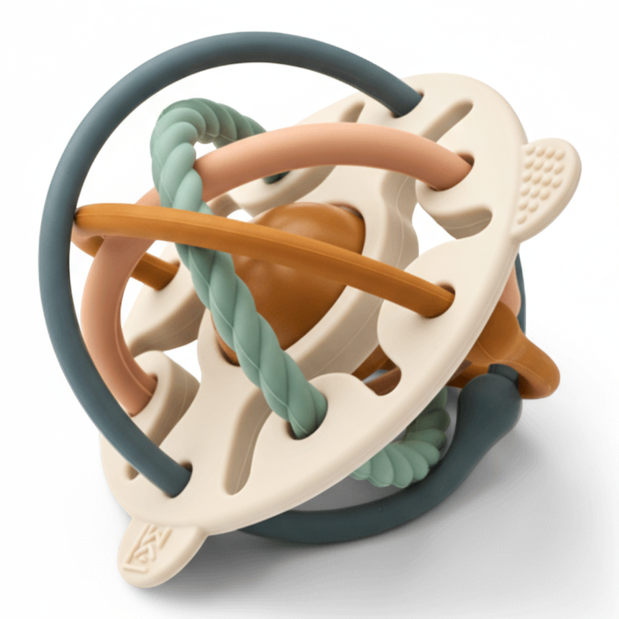 Grzechotka silikonowa Hakim - sandy multi mix / Liewood