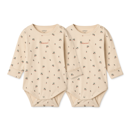 Body niemowlęce Yanni 2-pak - Peach mini, Sea shell / Liewood