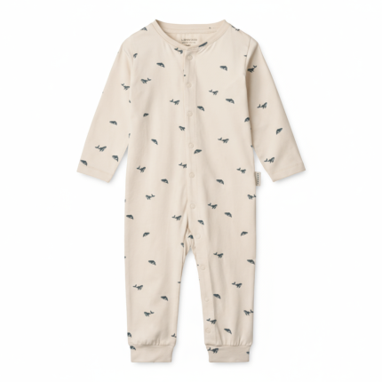 Piżama Birk - mini whale, sandy / Liewood