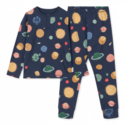 Zestaw piżamy z nadrukiem Wilhelm - universe, classic navy / Liewood