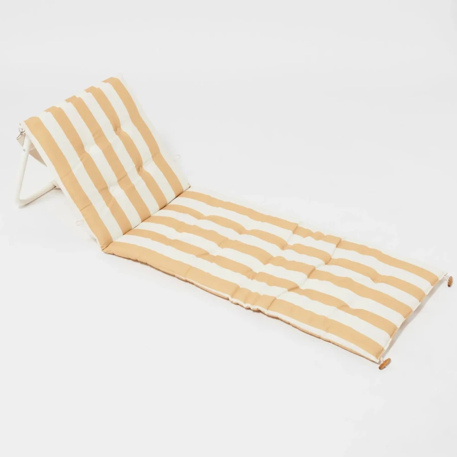 Rozkładany leżak plażowy Mustard Stripe / Sunny Life