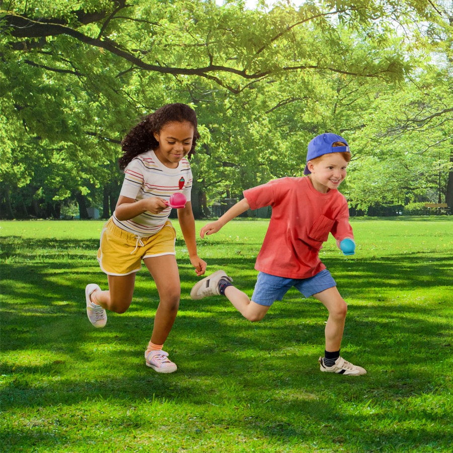 Egg & Spoon Racers - zestaw do zabawy w wyścigi z jajkami na łyżkach / B.Toys