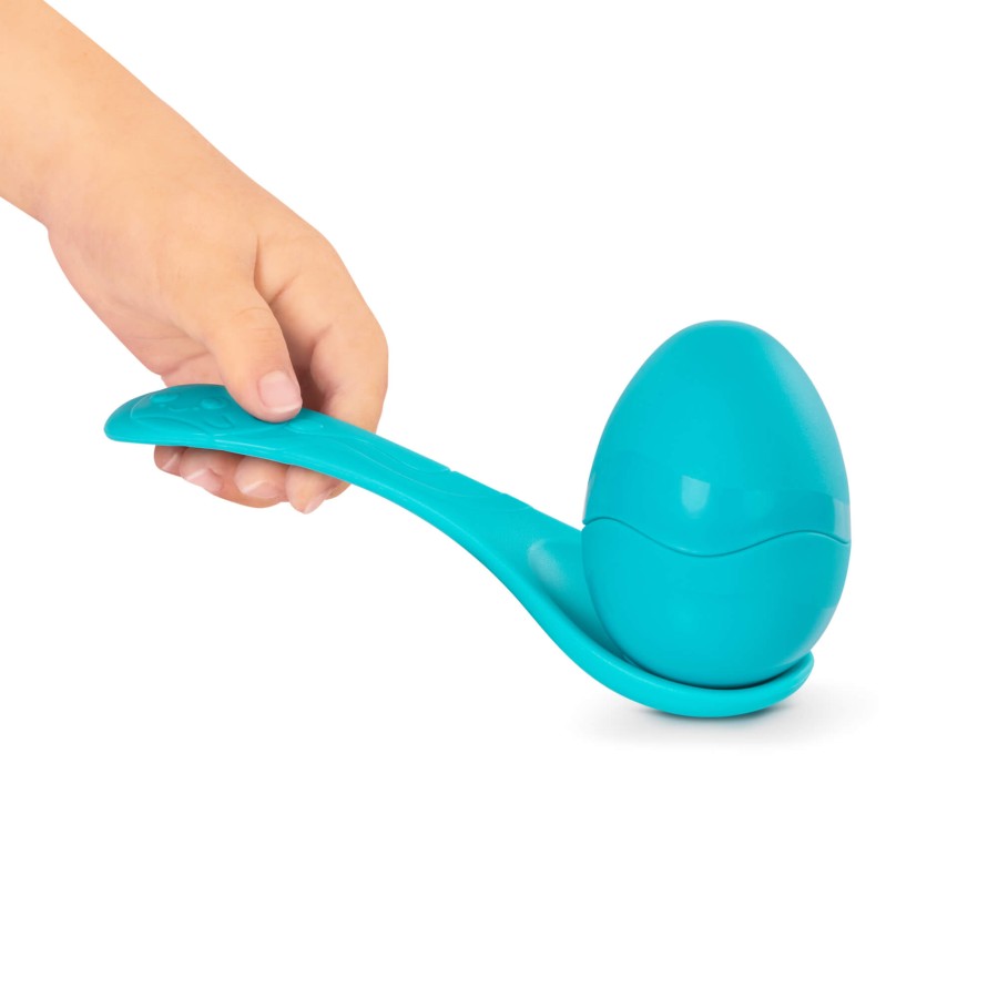 Egg & Spoon Racers - zestaw do zabawy w wyścigi z jajkami na łyżkach / B.Toys