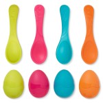 Egg & Spoon Racers - zestaw do zabawy w wyścigi z jajkami na łyżkach / B.Toys