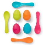 Egg & Spoon Racers - zestaw do zabawy w wyścigi z jajkami na łyżkach / B.Toys