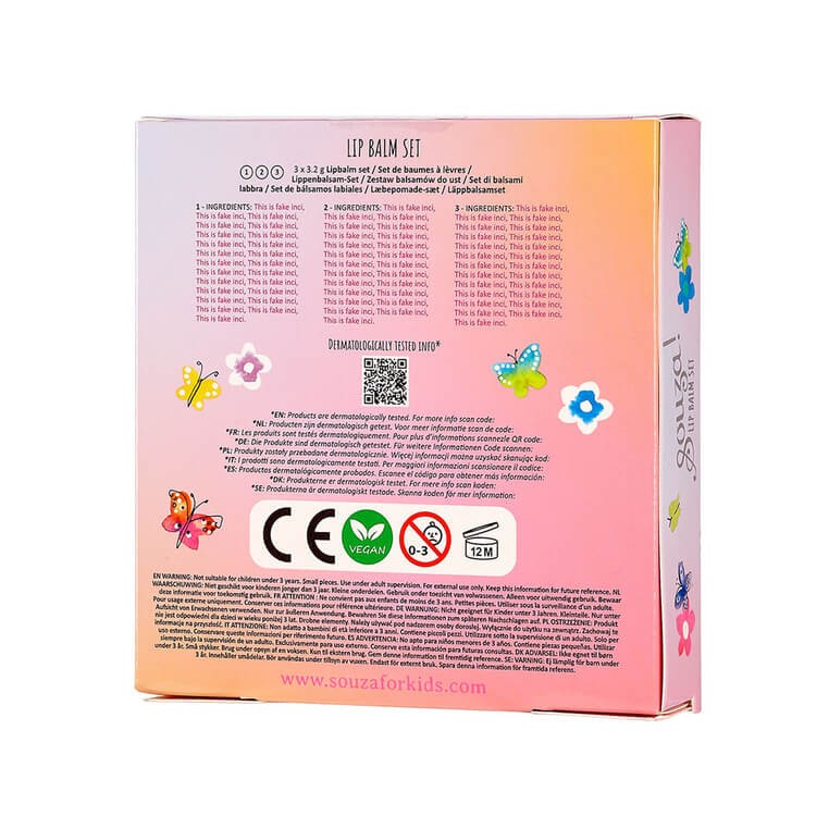 Zestaw balsamów do ust dla dzieci 3 szt. / Souza!