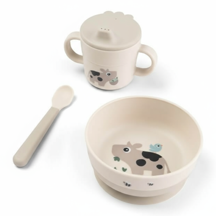 Pierwszy zestaw obiadowy Foodie Tiny Farm Sand / Done by Deer