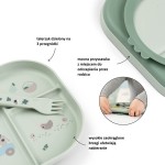 Zestaw obiadowy z przyssawką Foodie Tiny Farm Green / Done by Deer