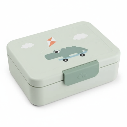 Lunchbox dla dziecka z podziałką Playground Green / Done by Deer