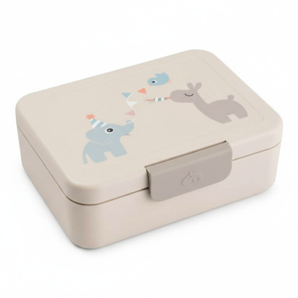 Lunchbox dla dziecka z podziałką Celebration Sand / Done by Deer