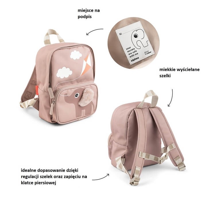 Pierwszy plecak dla dziecka Elphee Powder / Done By Deer