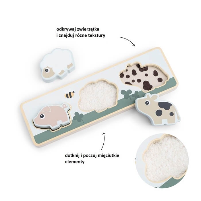 Puzzle sensoryczne Zwierzątka Tiny Farm / Done by Deer