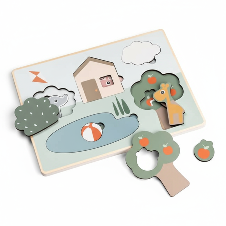 Drewniane puzzle warstwowe Deer Friends / Done by Deer