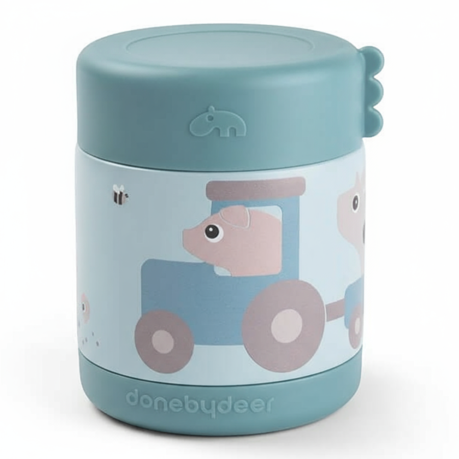 Termos obiadowy dla dziecka 300ml Tiny Farm Blue / Done by Deer