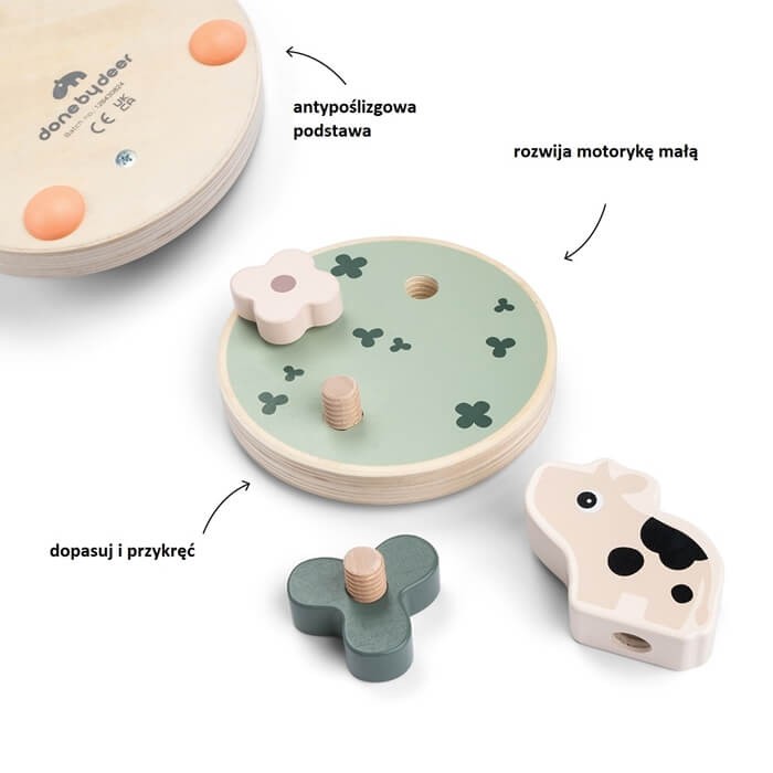 Zabawka do wkręcania Krówka Dotti Tiny Farm / Done by Deer