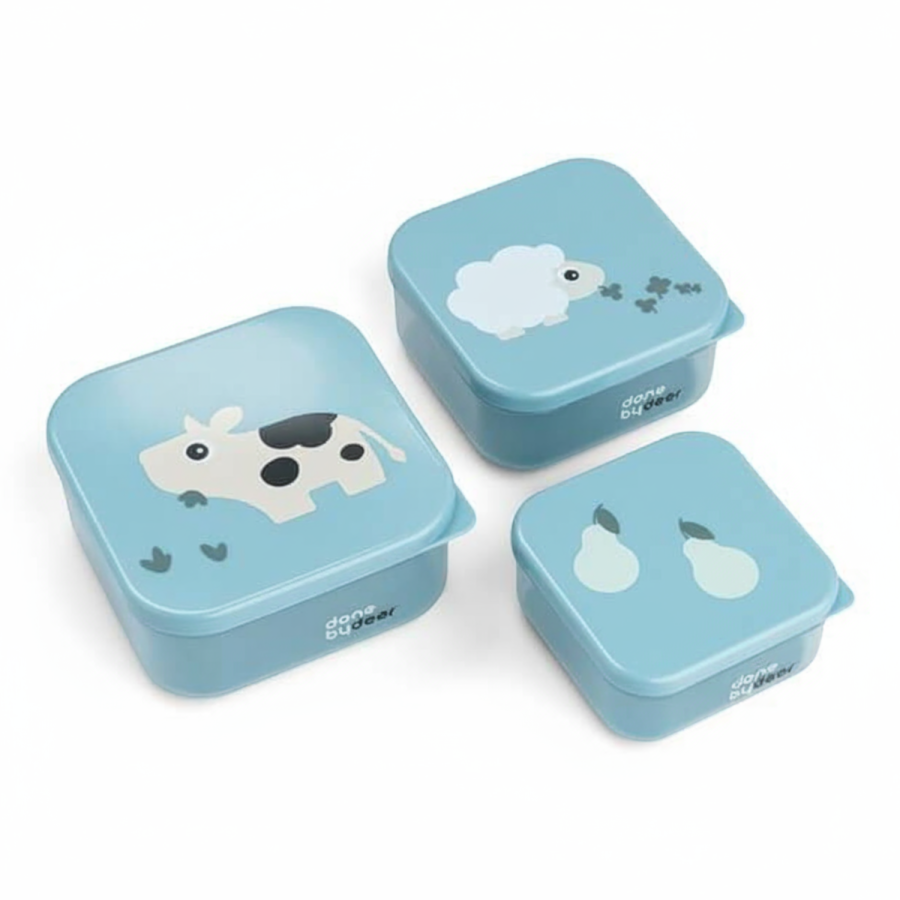 Zestaw pojemników 3 szt. Tiny Farm Blue / Done by Deer
