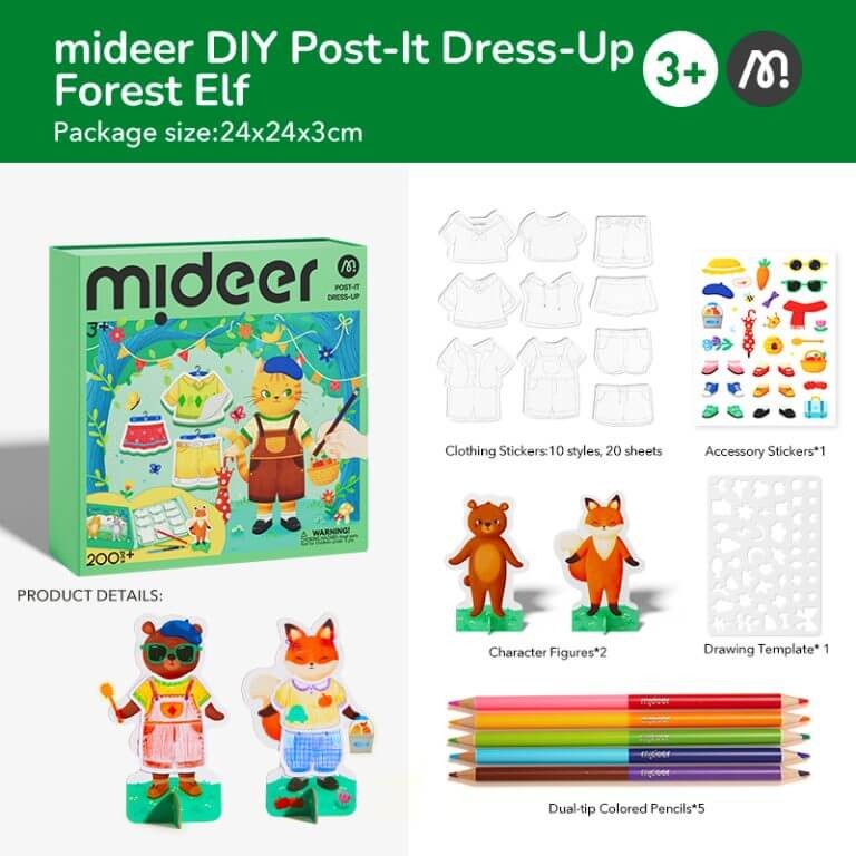 Kolorowanka przebieranka – Leśni znajomi / Mideer