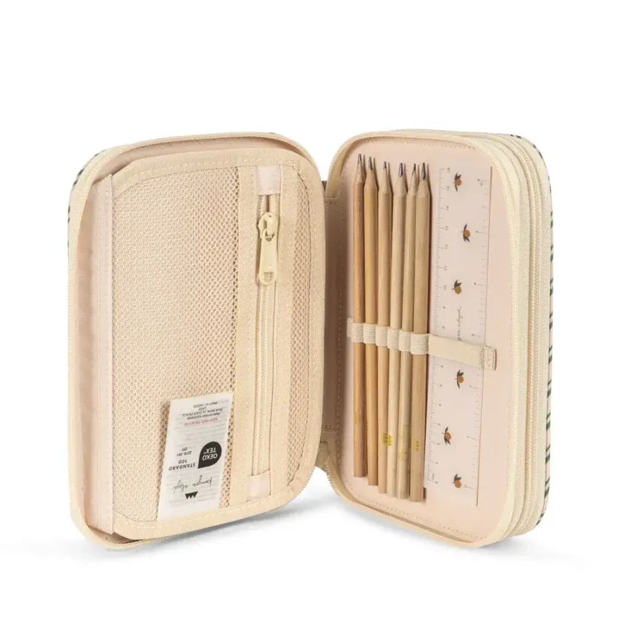 Piórnik Clover z wyposażeniem - duo verde / Konges slojd