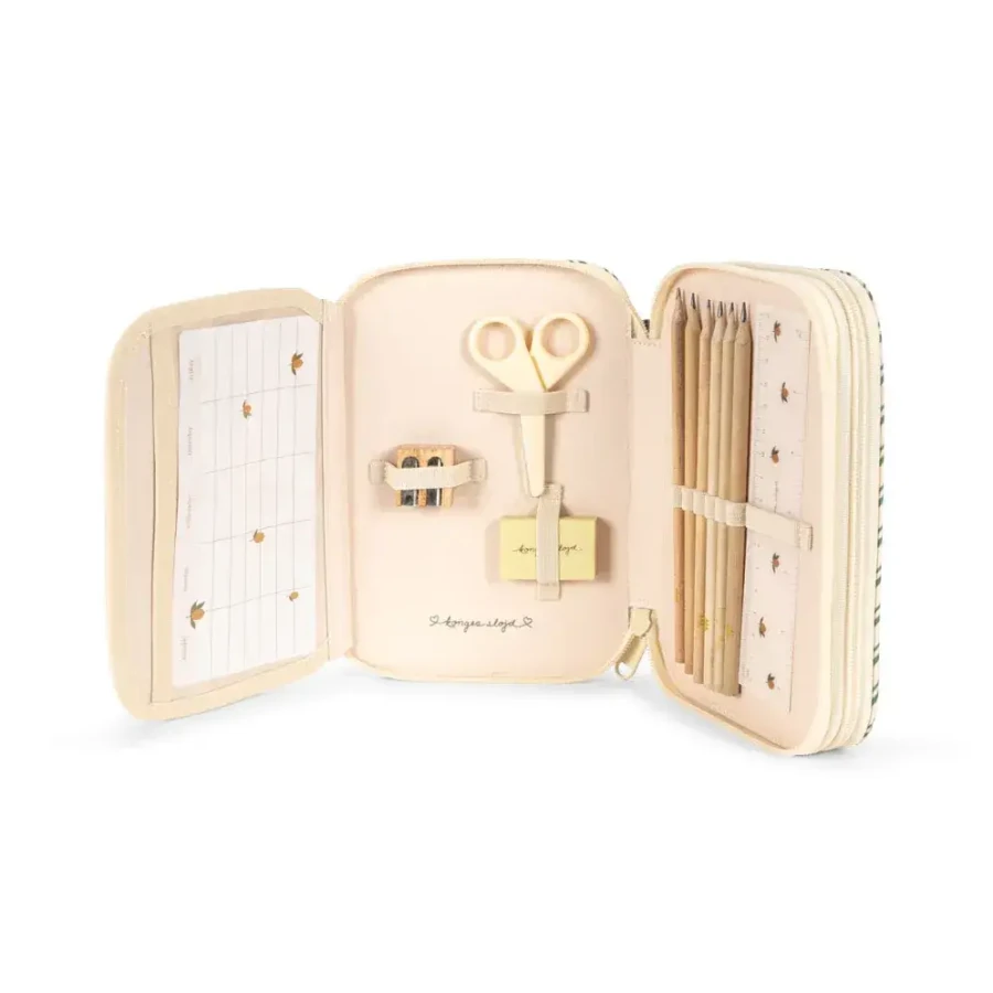 Piórnik Clover z wyposażeniem - duo verde / Konges slojd