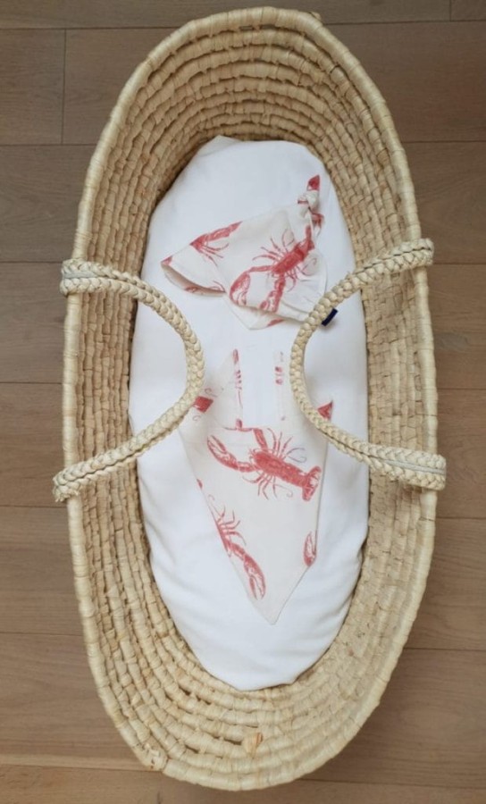 Bambusowa chusteczka z daszkiem Lobster Strawberry Pink ROZMIARY / Kidspace