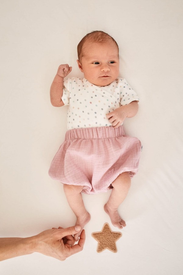 Body z krótkim rękawem DOTS / Pink no More