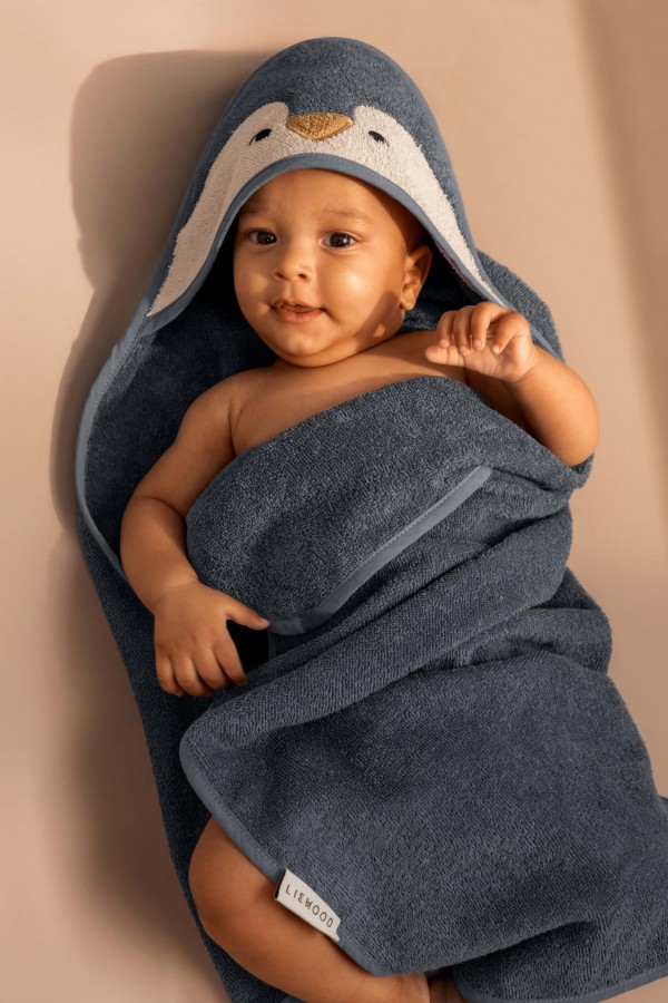 Ręcznik z kapturkiem dla niemowląt Albert - oceanview mix / Liewood