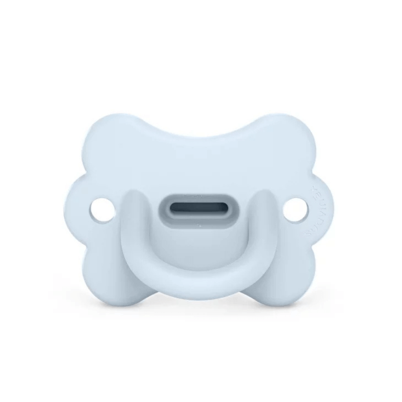 Smoczek 100% silikonowy fizjologiczny SX Pro Colour Essence Motylek - niebieski / Suavinex