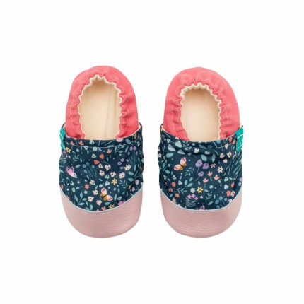 Kapcie do domu, żłobka, przedszkola - CLOUDY FLOWERS RUBELLITE / TITOT