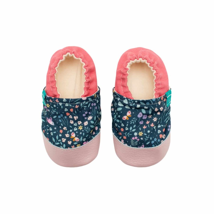 Kapcie do domu, żłobka, przedszkola - CLOUDY FLOWERS RUBELLITE / TITOT