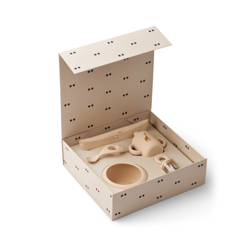 Dziecięcy zestaw do posiłków Mileah - apple blossom / Liewood