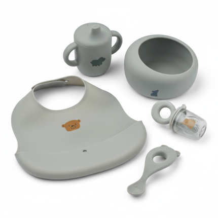 Dziecięcy zestaw do posiłków Mileah - dove blue / Liewood