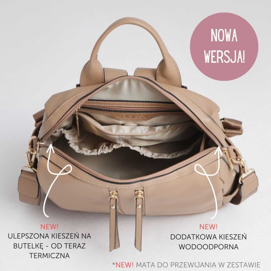 Plecak i torba dla mamy 2w1 MINI dark chocolate 2.0 / Joissy