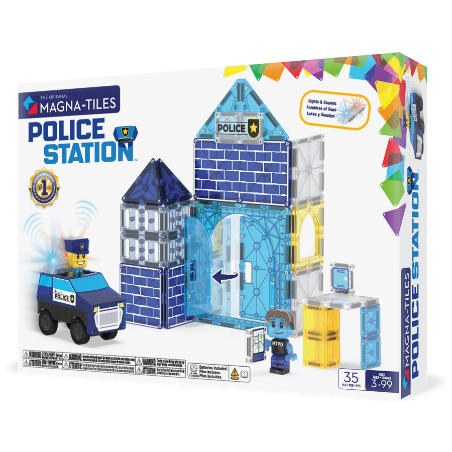 Klocki Magnetyczne Police Station 35 el. / Magna-Tiles