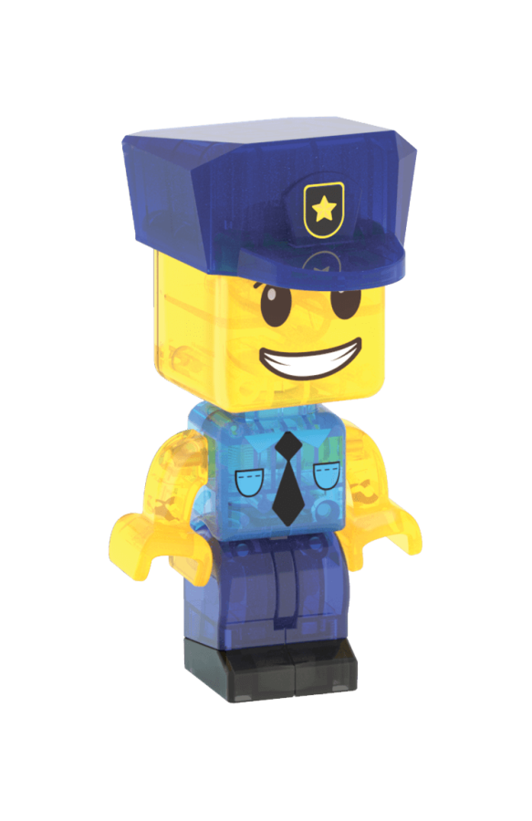 Klocki Magnetyczne Police Station 35 el. / Magna-Tiles