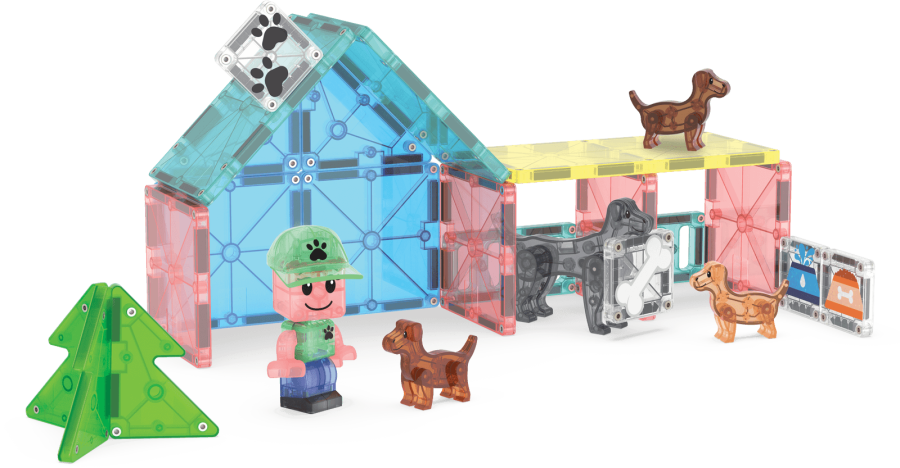 Klocki Magnetyczne Puppy Park 27 el. / Magna-Tiles