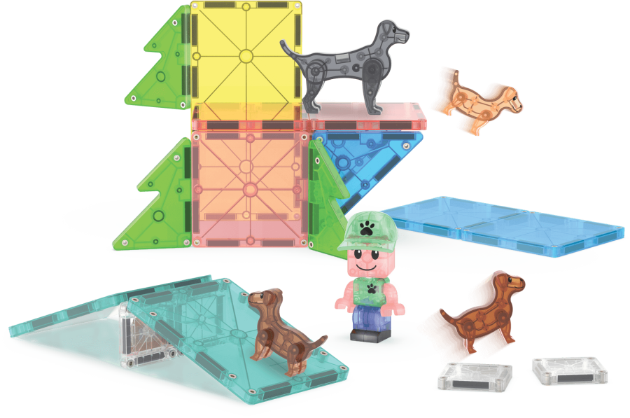 Klocki Magnetyczne Puppy Park 27 el. / Magna-Tiles