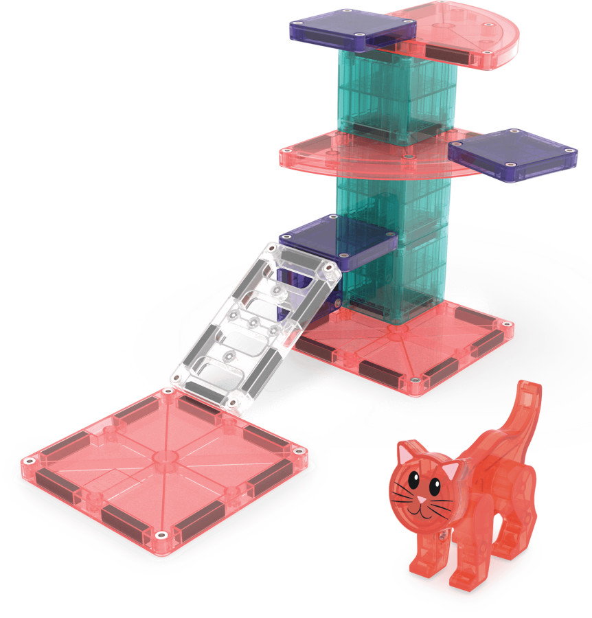 Klocki Magnetyczne Cat Tree 13 el. / Magna-Tiles