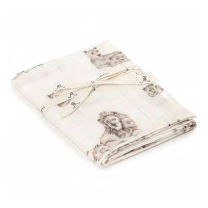 Bambusowa pieluszka muślinowa 65x65 - lions / My Memi