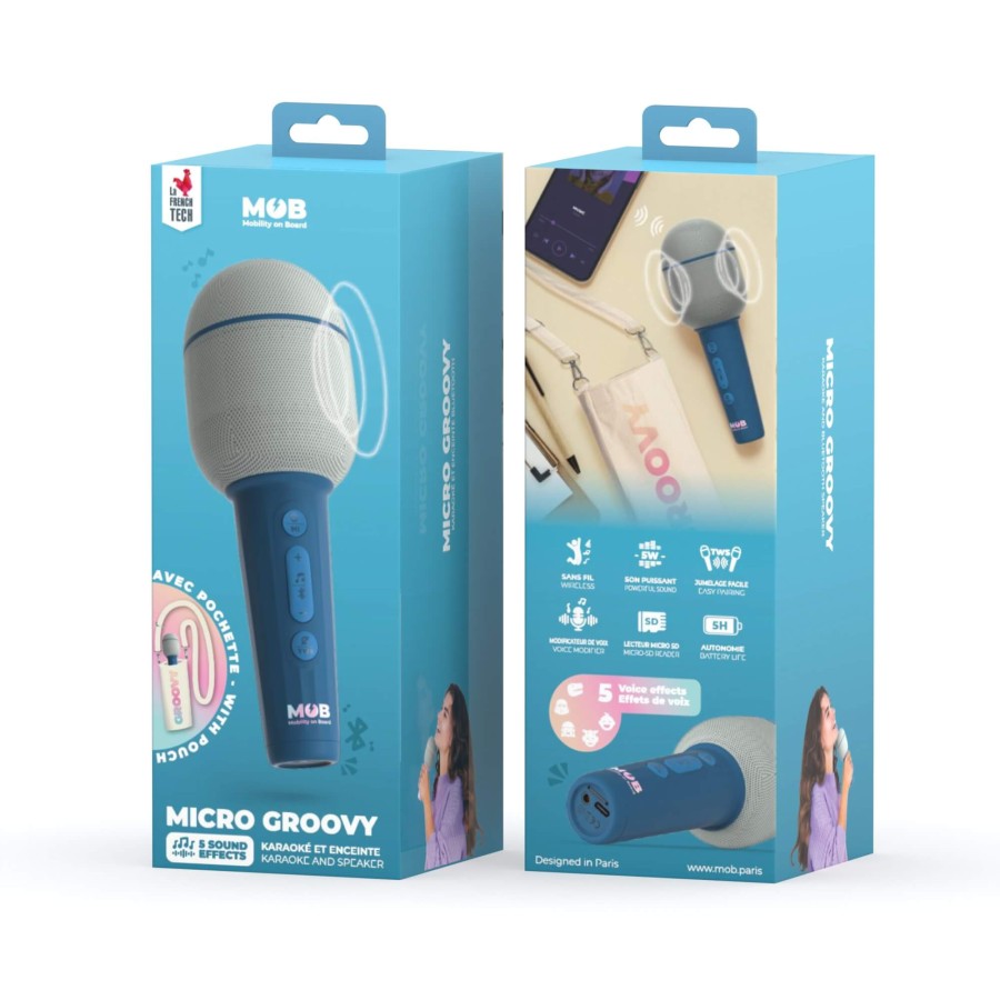 Mikrofon Groovy - Niebieski / MOB