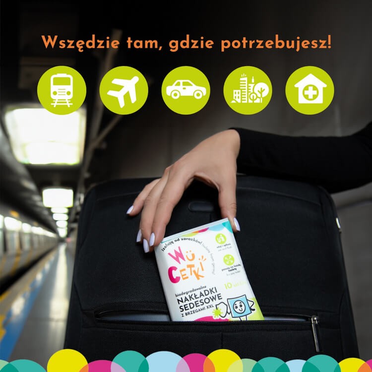 Jednorazowe nakładki na toaletę dla dzieci i dorosłych – wydłużone brzegi, 10 szt. / WuCetki