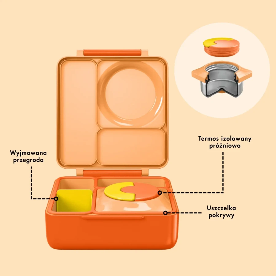 OMIE OMIEBOX lunch box z termosem, Poppy Orange / OMIE
