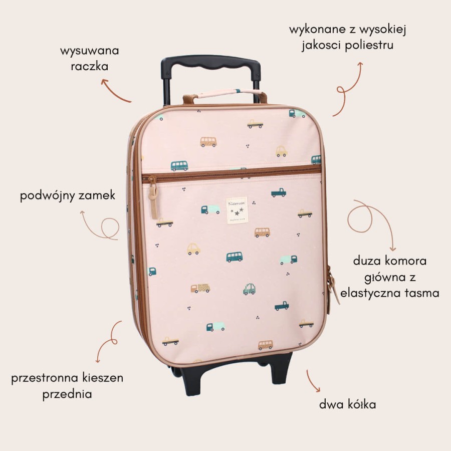 Walizka dla dzieci - Sweet cars brown / KIDZROOM