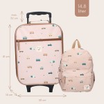 Walizka dla dzieci - Sweet cars brown / KIDZROOM