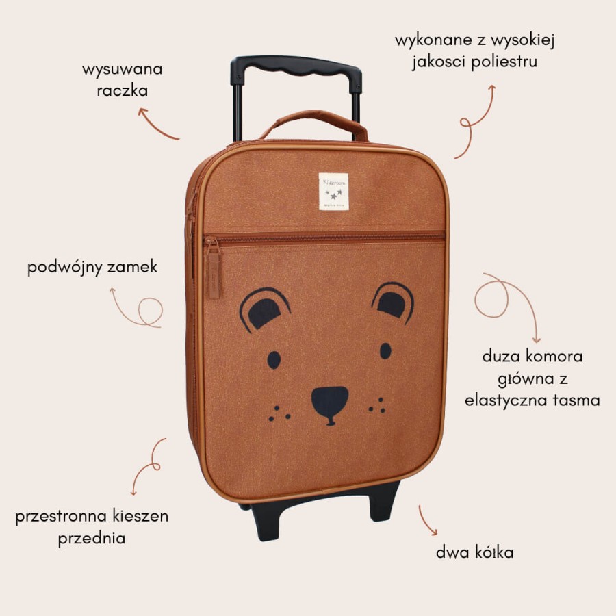 Walizka dla dzieci - Big teddy bear brown / KIDZROOM