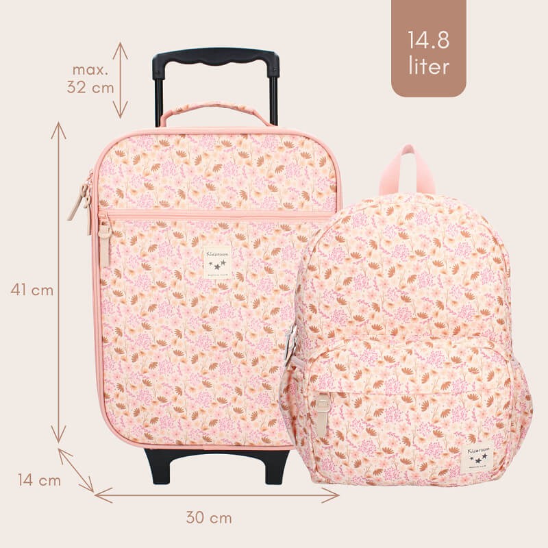 Walizka dla dzieci - Memories Flowers Pink / KIDZROOM