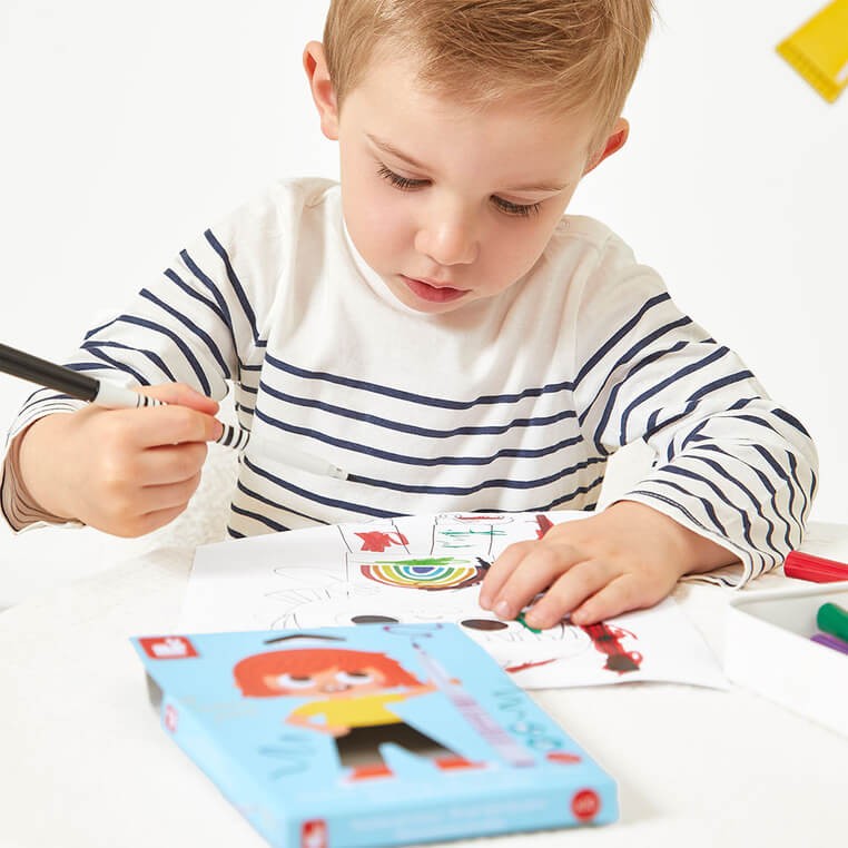 Flamastry pędzelkowe 10 kolorów 3+ / Janod