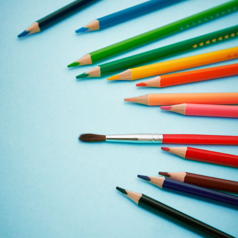 Kredki akwarelowe z pędzelkiem 12 kolorów 3+ / Janod