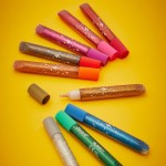 Klej z brokatem w tubkach 9 kolorów 3+ / Janod