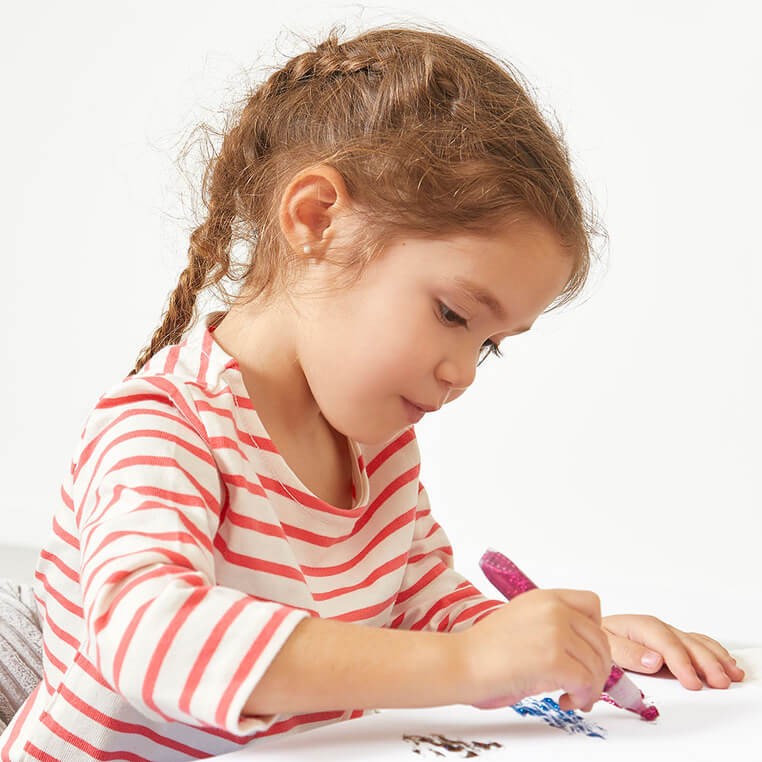 Klej z brokatem w tubkach 9 kolorów 3+ / Janod