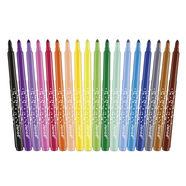 Flamastry pisaki z filcową końcówką 18 kolorów 3+ / Janod